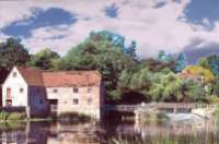 water mill and river